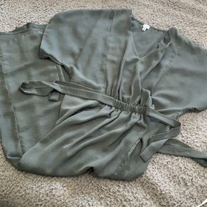 n/t long dress in a clay green color